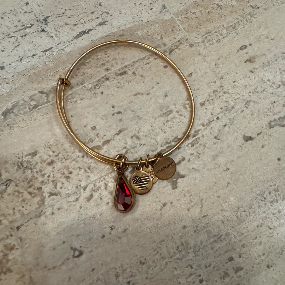 Alex and Ani Ruby Birthstone Bracelet
